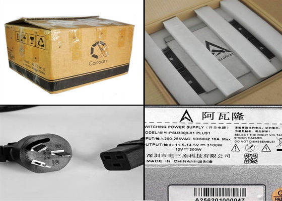 Máy khai thác tiền điện tử BTC đã qua sử dụng Avalon 1166 75TH / S 3196W Phần cứng khai thác Asic